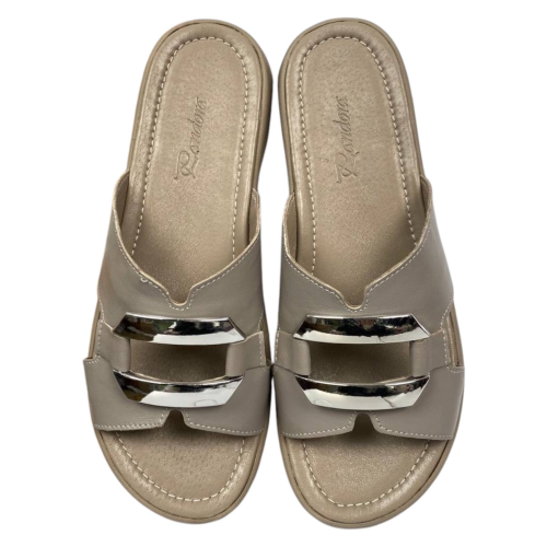 Шльопки жіночі шкіряні Pandora 921 04 бежеві