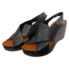 Жіночі шкіряні босоніжки ATO 1039 01 чорні