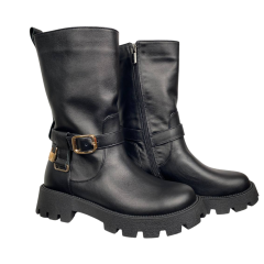 Ботинки женские кожаные DIANA D-239/940 черные байки