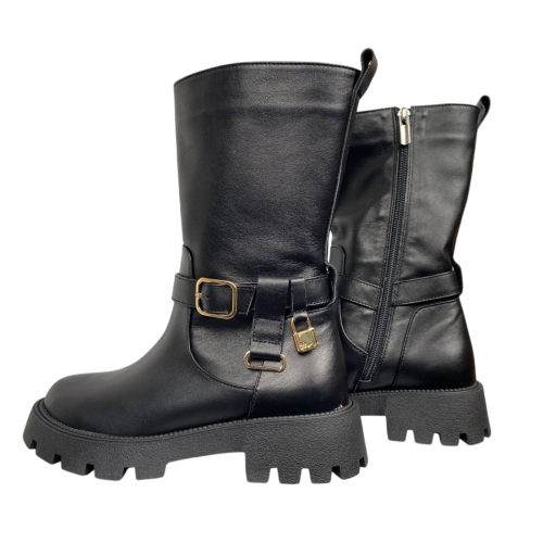 Черевики жіночі шкіряні DIANA D-239/940 чорні байка