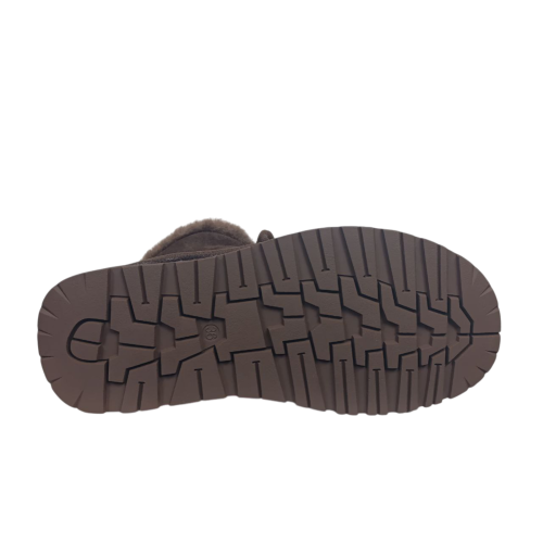 Угги жіночі замшеві PLPS 3311 шоколадні хутро