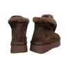 Угги жіночі замшеві PLPS 3311 шоколадні хутро