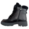 Черевики жіночі шкіряні Madam 11752  чорний  хутро 