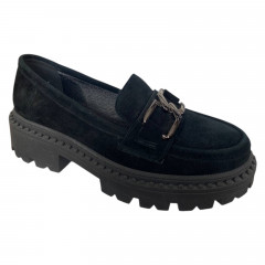 Лоферы женские замшевые ILONA 298/365 01 черные