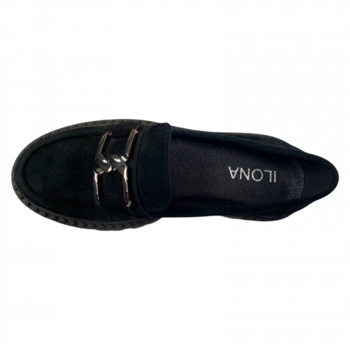 Лоферы женские замшевые ILONA 298/365 01 черные