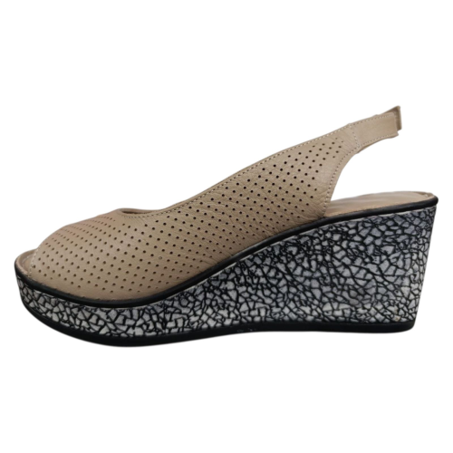 Босоніжкі жіночі шкіряні ATO 2033 бежеві 