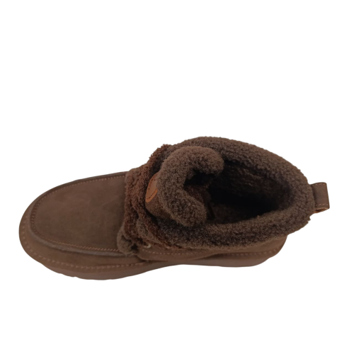 Уггі жіночі замшеві PLPS 3306 шоколадні хутро