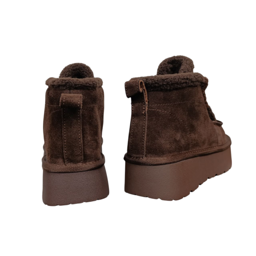 Уггі жіночі замшеві PLPS 3306 шоколадні хутро