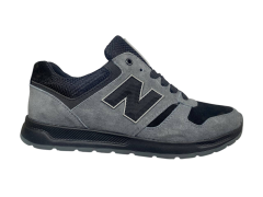 Кроссовки мужские замшевые New Balance 1124 46/01 (mercuru) серые+черные 