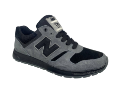 Кроссовки мужские замшевые New Balance 1124 46/01 (mercuru) серые+черные 