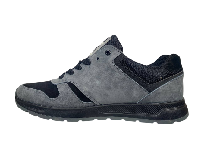 Кроссовки мужские замшевые New Balance 1124 46/01 (mercuru) серые+черные 