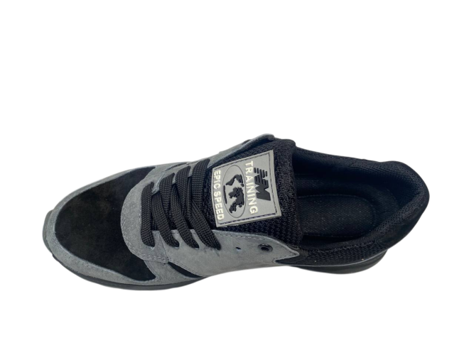 Кроссовки мужские замшевые New Balance 1124 46/01 (mercuru) серые+черные 