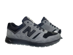 Кроссовки мужские замшевые New Balance 1124 46/01 (mercuru) серые+черные 