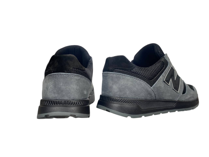 Кроссовки мужские замшевые New Balance 1124 46/01 (mercuru) серые+черные 