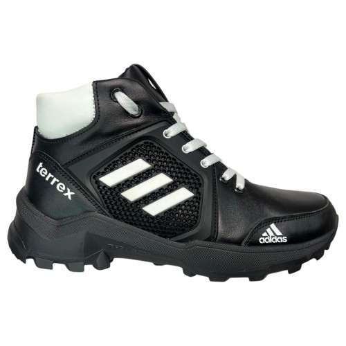 Кроссовки мужские кожаные ACLI CLAS А 7/10 01 черный мех 