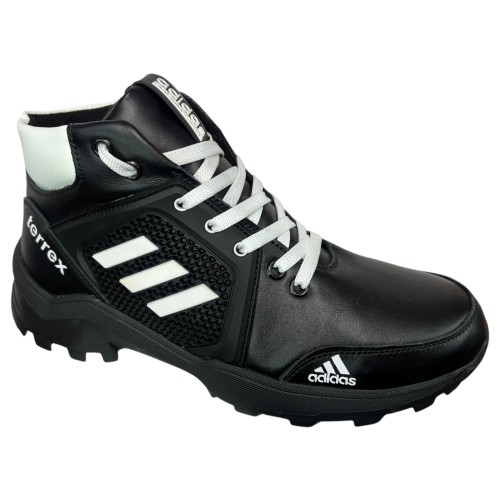 Кроссовки мужские кожаные ACLI CLAS А 7/10 01 черный мех 