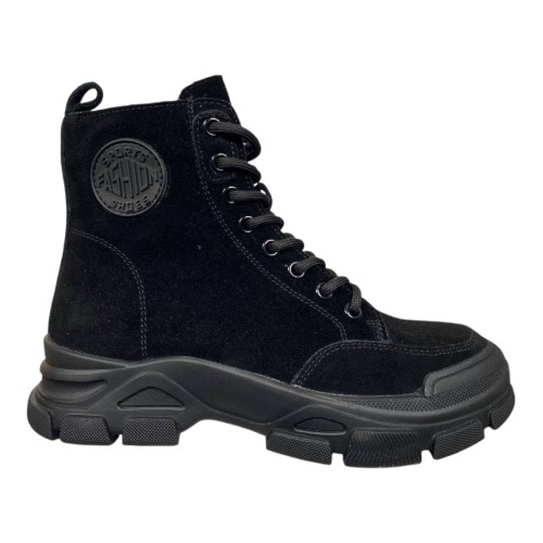 Черевики жіночі замшеві IT TS E706-1 чорні байка