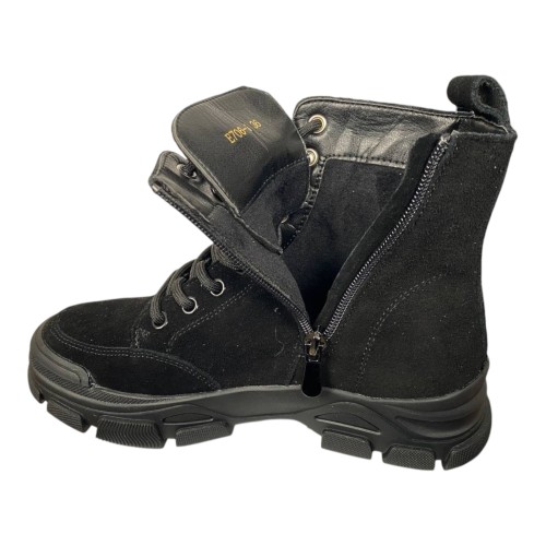 Черевики жіночі замшеві IT TS E706-1 чорні байка