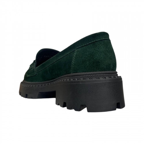 Лофери жіночі замшеві ILONA 298/365 21 темно зелені