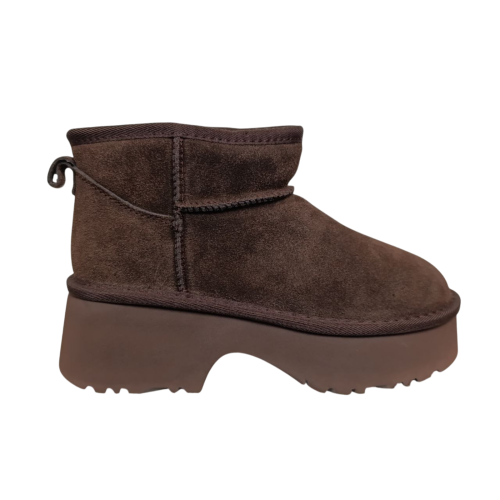 Угги жіночі замшеві UGG 140-2 шоколадні хутро