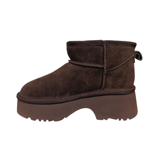 Угги жіночі замшеві UGG 140-2 шоколадні хутро