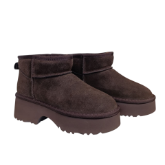 Угги жіночі замшеві UGG 140-2 шоколадні хутро