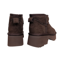 Угги жіночі замшеві UGG 140-2 шоколадні хутро