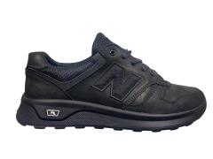 Кроссовки мужские кожаные New Balance 1124 01(mercuru) черные
