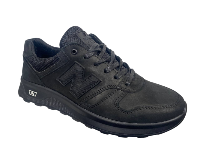 Кроссовки мужские кожаные New Balance 1124 01(mercuru) черные