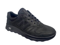 Кроссовки мужские кожаные New Balance 1124 01(mercuru) черные