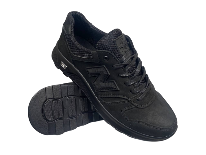 Кроссовки мужские кожаные New Balance 1124 01(mercuru) черные