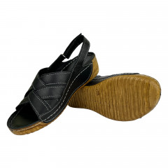 Босоножки Женские кожаные RIKEL 210 01 черный