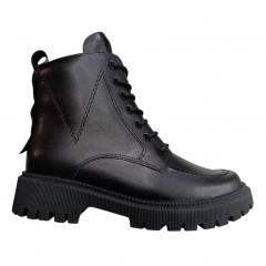 Черевики жіночі шкіряні MADAM 24106 чорний хутро