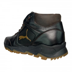 Кроссовки мужские кожаные ACLI CLAS П 7/9 01 черный мех