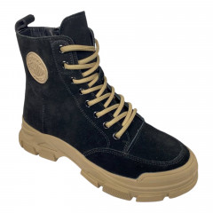 Черевики жіночі шкіряні IT TS E706-A чорні байка