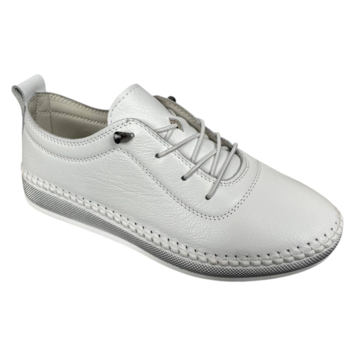 Мокасины женские кожаные ATO 2229 05 белые