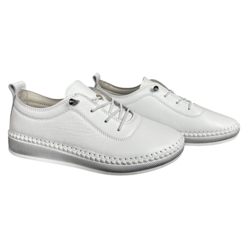 Мокасины женские кожаные ATO 2229 05 белые