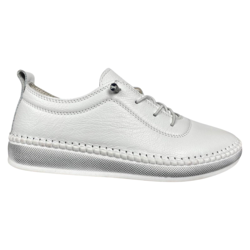 Мокасины женские кожаные ATO 2229 05 белые