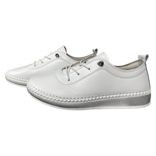 Мокасины женские кожаные ATO 2229 05 белые