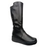 Чоботи жіночі шкіряні FOOT STEP 240 чорні  хутро