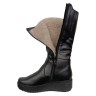 Чоботи жіночі шкіряні FOOT STEP 240 чорні  хутро