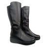 Чоботи жіночі шкіряні FOOT STEP 240 чорні  хутро