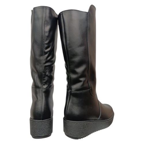 Чоботи жіночі шкіряні FOOT STEP 240 чорні  хутро