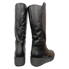 Чоботи жіночі шкіряні FOOT STEP 240 чорні  хутро