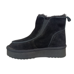 Угги жіночі замшеві UGG 70-1 чорні хутро