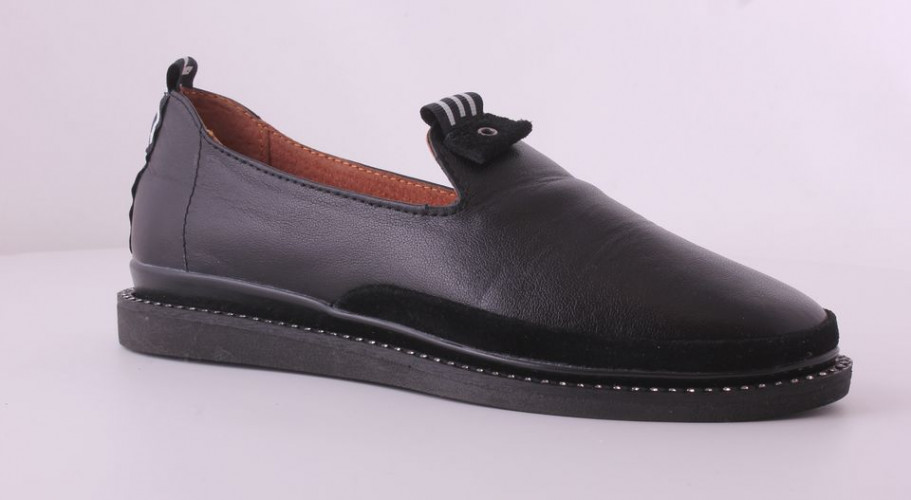 Балетки Женские кожаные CLAIRE 276 черный