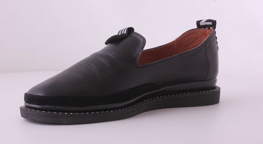 Балетки Женские кожаные CLAIRE 276 черный