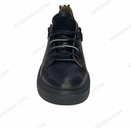 Кеды Женские кожаные ALEXA 615 черный