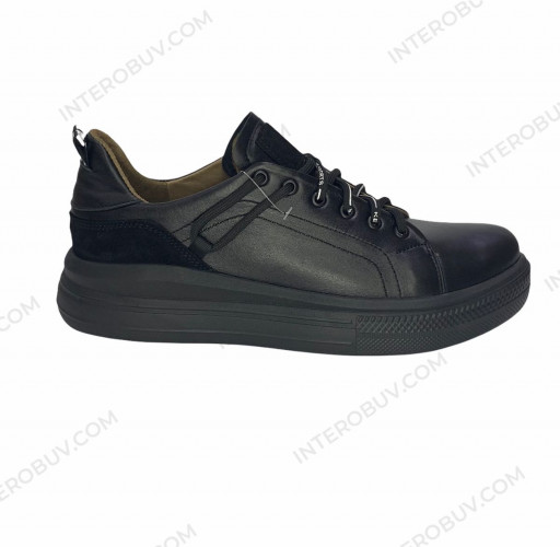 Кеды Женские кожаные ALEXA 615 черный