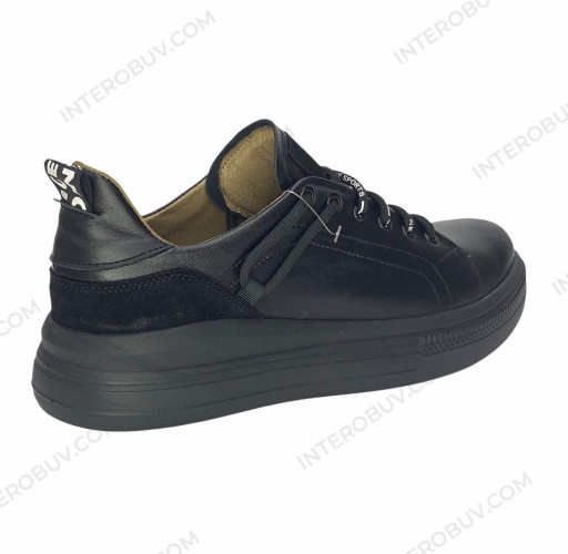 Кеды Женские кожаные ALEXA 615 черный